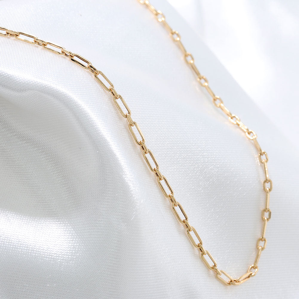 小豆チェーン 18金 メンズ ネックレス 中空 K18YG チェーンネックレス 中空チェーン ショート&ロング 人気 おすすめ K18 ゴールド おしゃれ (品番 azuki-sl-h-050-k18-m)
