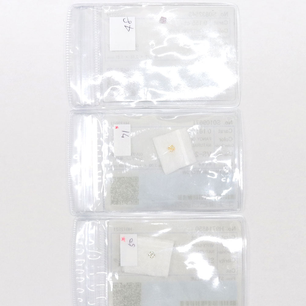 【gateau7540様専用】ソーティング付 カラーダイヤモンド 3石 18金 イエローゴールドオリジナルペンダント作成
