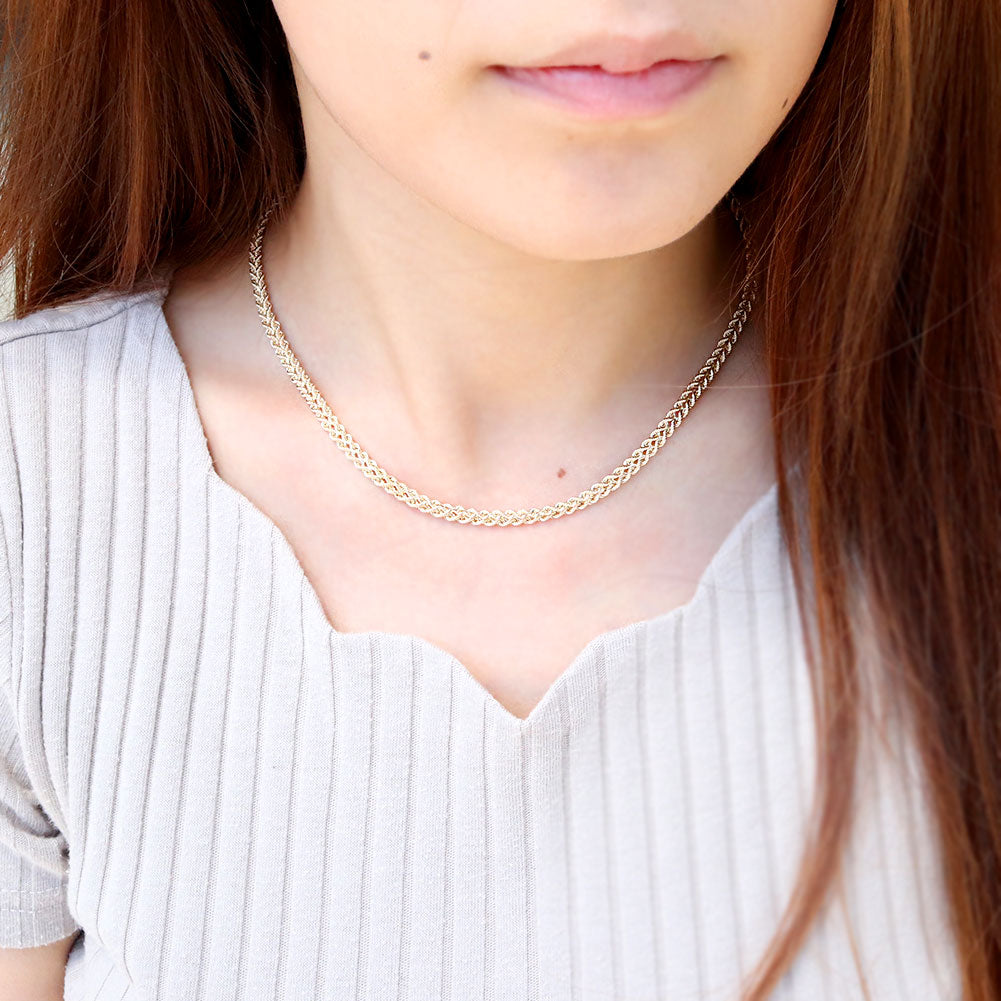 チェーンネックレス レディース K18YG クオーレ 中空 40cm 45cm 50cm チェーン 18金 女性 つけっぱなし 大人 プレゼント ジュエリー 上品 (品番 cuore-h-040-k18-l)