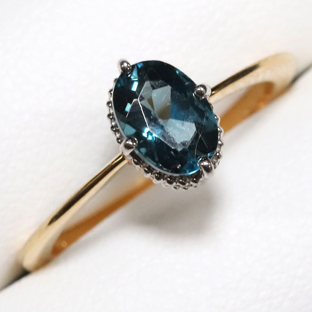 【gateau7540様専用】ロンドンブルートパーズ コンビ リング K18 Pt900 リングサイズ11号