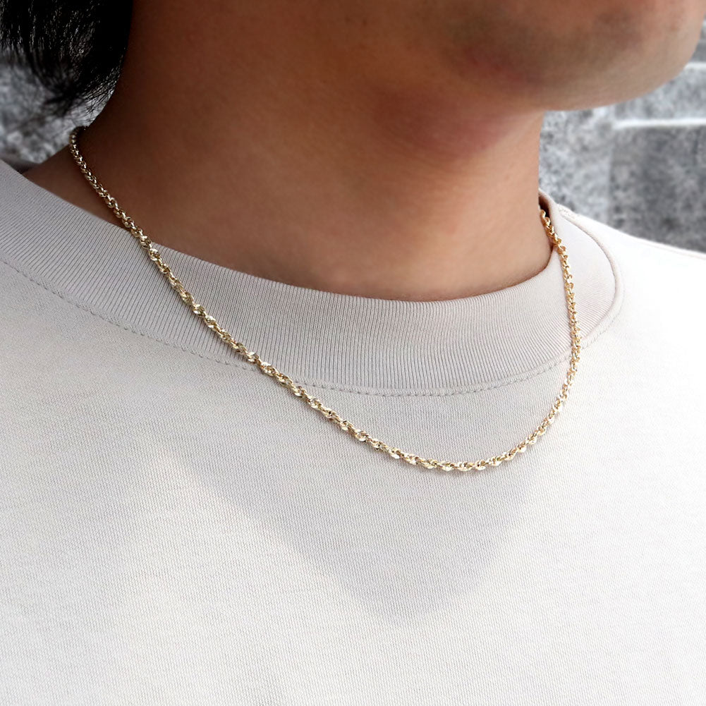 ネックレス レディース チェーン 18金 中空 イリーデ チェーンネックレス K18 イエローゴールド 女性 おしゃれ ジュエリー プレゼント 誕生日 (品番 iride-h-030-k18-l)