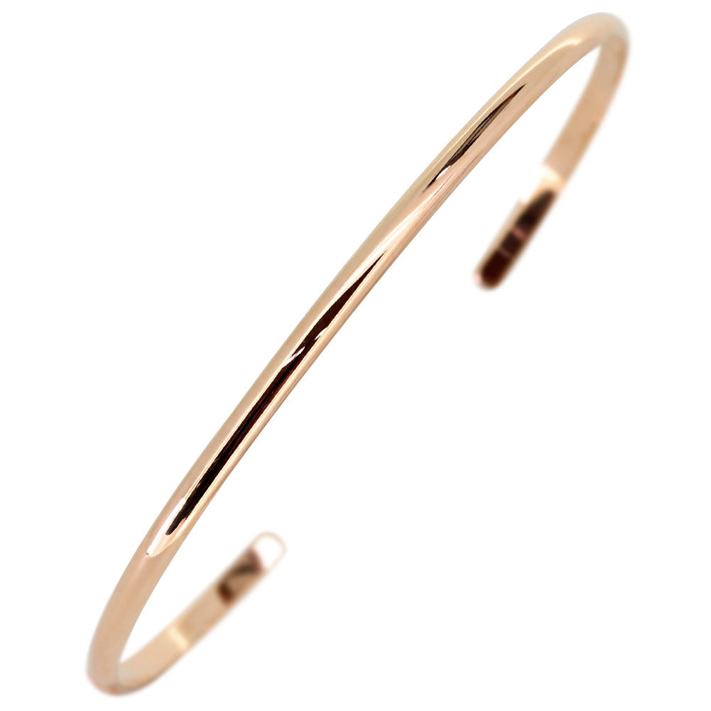 バングル メンズ 細い シルバー 10金 18金 プラチナ シンプル ブレスレット 細身 k10 k18 pt900 sv925 (品番 m-0164)