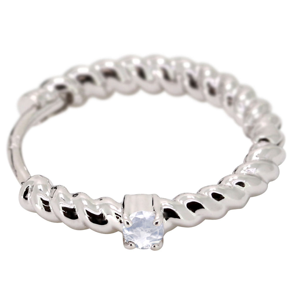 ピアス レディース フープピアス ロープ 縄 両耳セット 選べる誕生石 中折れ式 ツイスト ひねり 一粒 天然石 k10 k18 pt900 (品番 mp-0175-l)