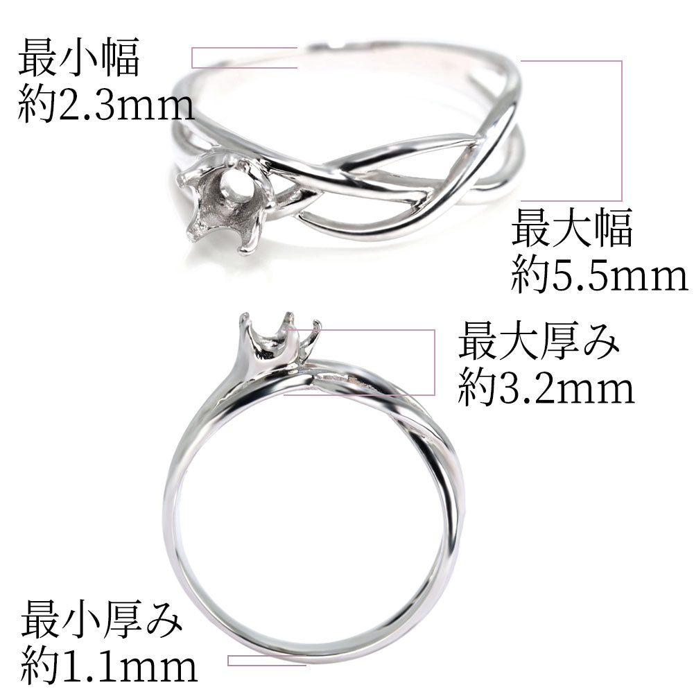 セミオーダー リング k18 空枠 4mm 簡単 カスタム ジュエリー 流れ星 指輪 ラインリング 3連 k10 pt900 sv925 レディース 一粒 個性的 (品番 mpr-0017-kw)