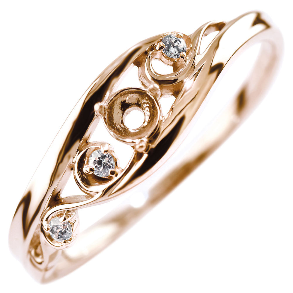 唐草 指輪 レディース リング アラベスク シルバー プラチナ 18金 10金 セミオーダー シンプル ダブルライン 大人 上品 ウェーブ キレイ (品番 mr-0207-kw)