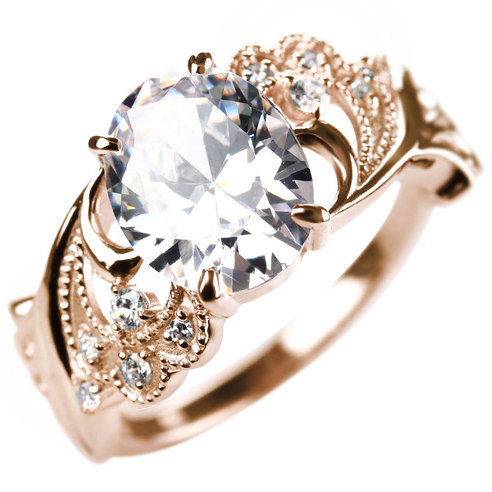 大粒 指輪 天然石 レディース オーバル リング エレガント 大ぶり 選べる誕生石 唐草 羽 幅広 SV925 K10 K18 Pt900 ゴージャス 綺麗 (品番 mr-0436)