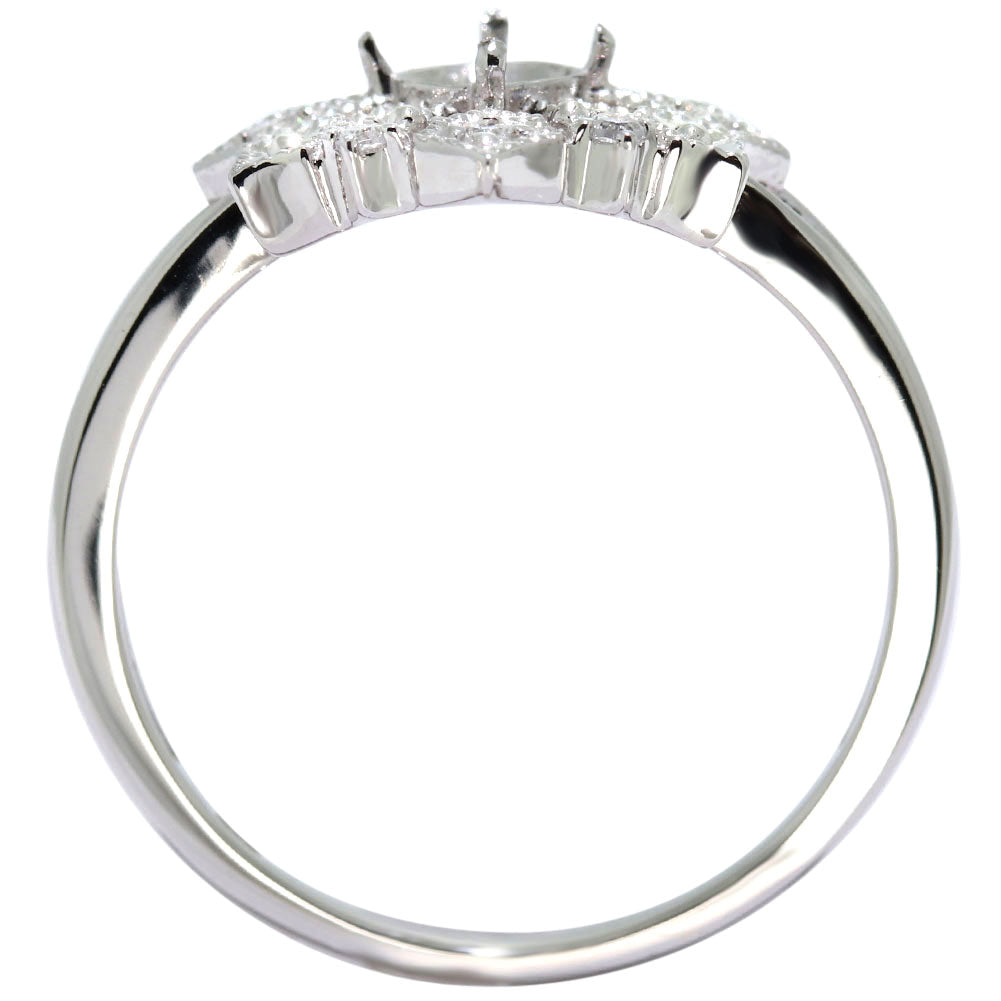 レディース リング セミオーダー 空枠 バットウィング 翼 指輪 4mm ミル K10 K18 Pt900 SV ユニーク 女性 ロック コウモリ ミステリアス (品番 mr-0445-kw)