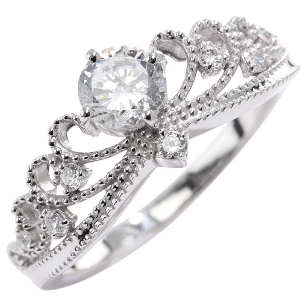大粒 ダイヤモンドリング 0.5ct 高品質 18金 プラチナ 鑑定書付き ティアラ プリンセス 姫 婚約指輪 結婚10周年 記念日 アニバーサリー (品番 mr-0459-4-cgl-2)