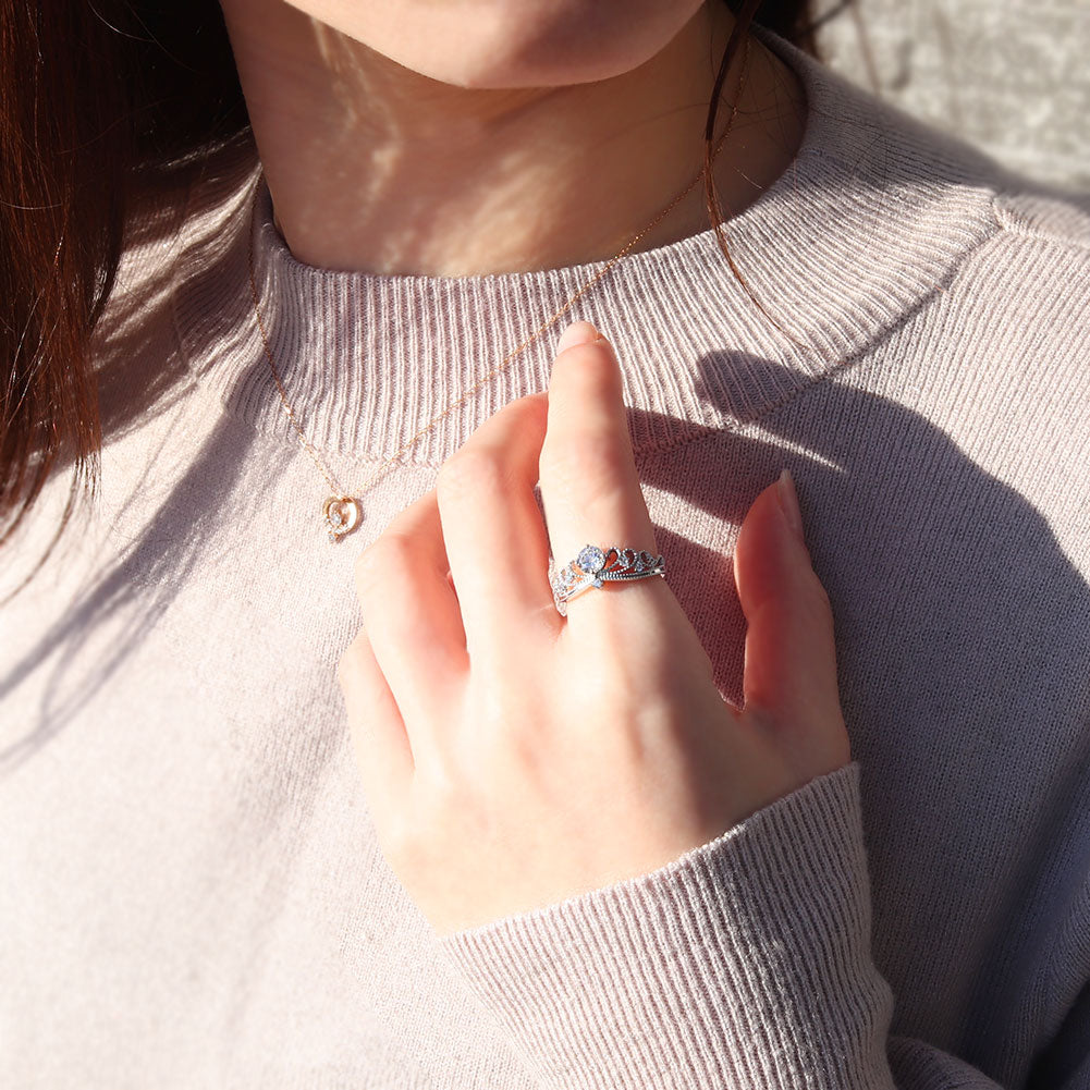 大粒 ダイヤモンドリング 0.5ct 高品質 18金 プラチナ 鑑定書付き ティアラ プリンセス 姫 婚約指輪 結婚10周年 記念日 アニバーサリー (品番 mr-0459-4-cgl-2)