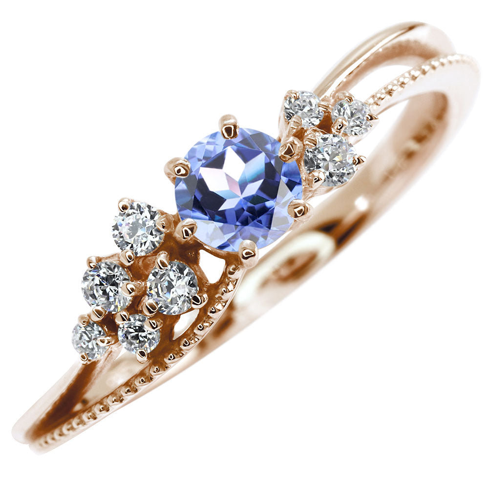 指輪 リング レディース 誕生石 4mm 選べる 花束 フラワーブーケ ミル打ち 泡 バブル 華やか k18 k10 pt900 sv925 ダブルライン 女性 彼女 ギフト (品番 mr-0473)