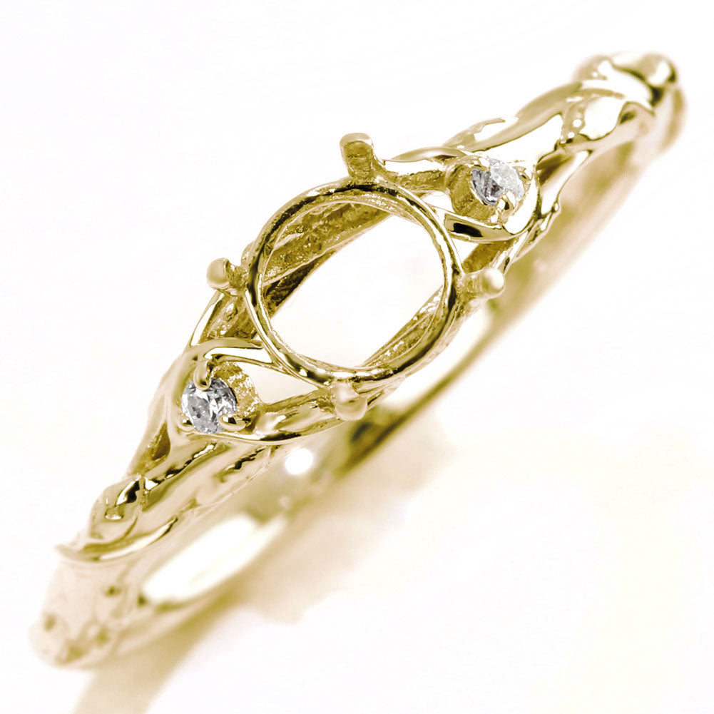 プラチナ レディース 指輪 簡単 リメイク 空枠 5mm ボタニカル リング 蔦モチーフ sv925 k10 k18 pt900 思い出 形見 誕生日 記念日 ジュエリー (品番 mr-0485-kw)