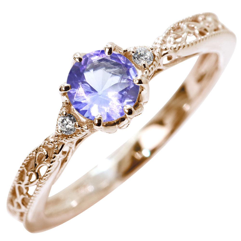 誕生石 指輪 レディース アラベスク リング 選べる 天然石 K18 K10 SV925 透かし ミル打ち エレガント アンティーク 誕生日 成人祝い プレゼント (品番 mr-0487)