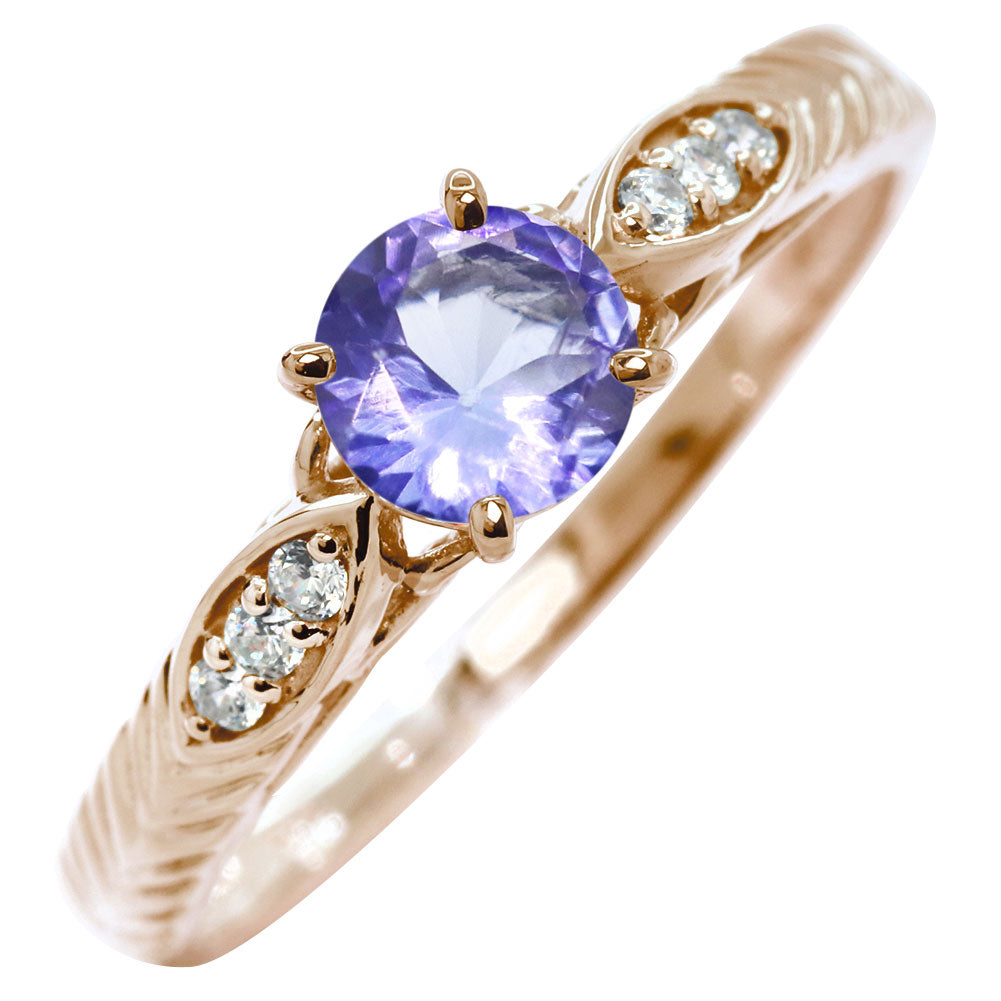 選べる誕生石 大粒 指輪 レディース 10金 18金 プラチナ シルバー リーフ柄 5mm 唐草 透かし アンティーク エレガント ルース カスタム プレゼント (品番 mr-0489)