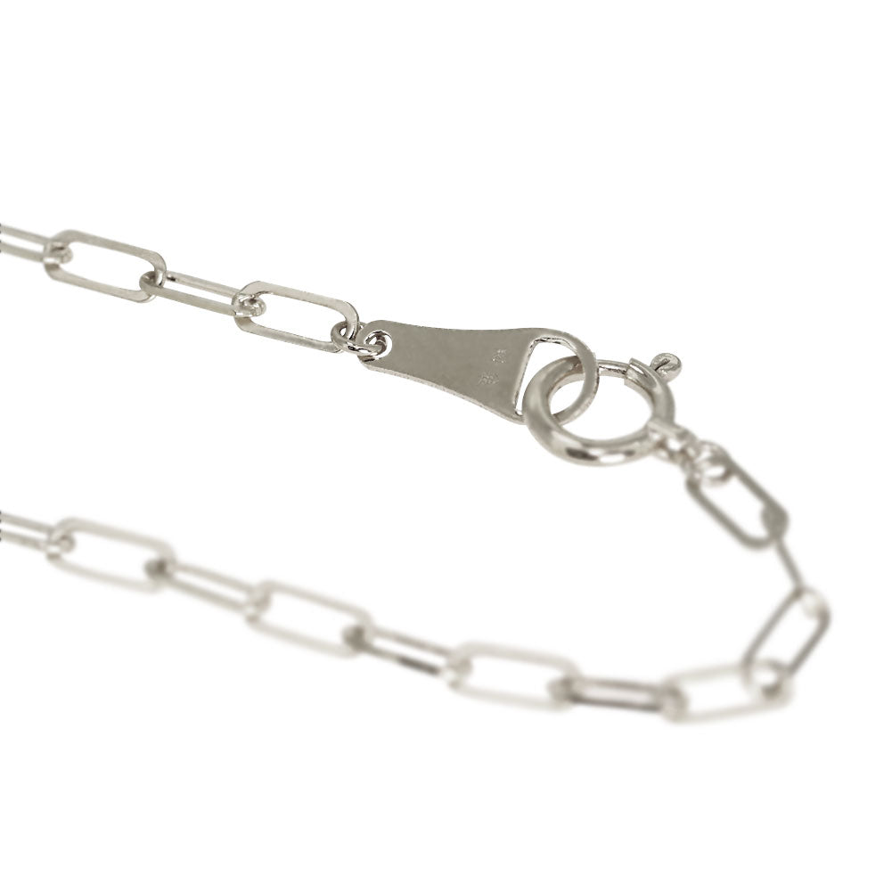 ブレスレット メンズ 純プラチナ ペーパークリップ チェーンブレスレット チェーン 幅2.2mm プラチナ999 ユニセックス pt999 メンズブレスレット (品番 p-c-b-pt-m)