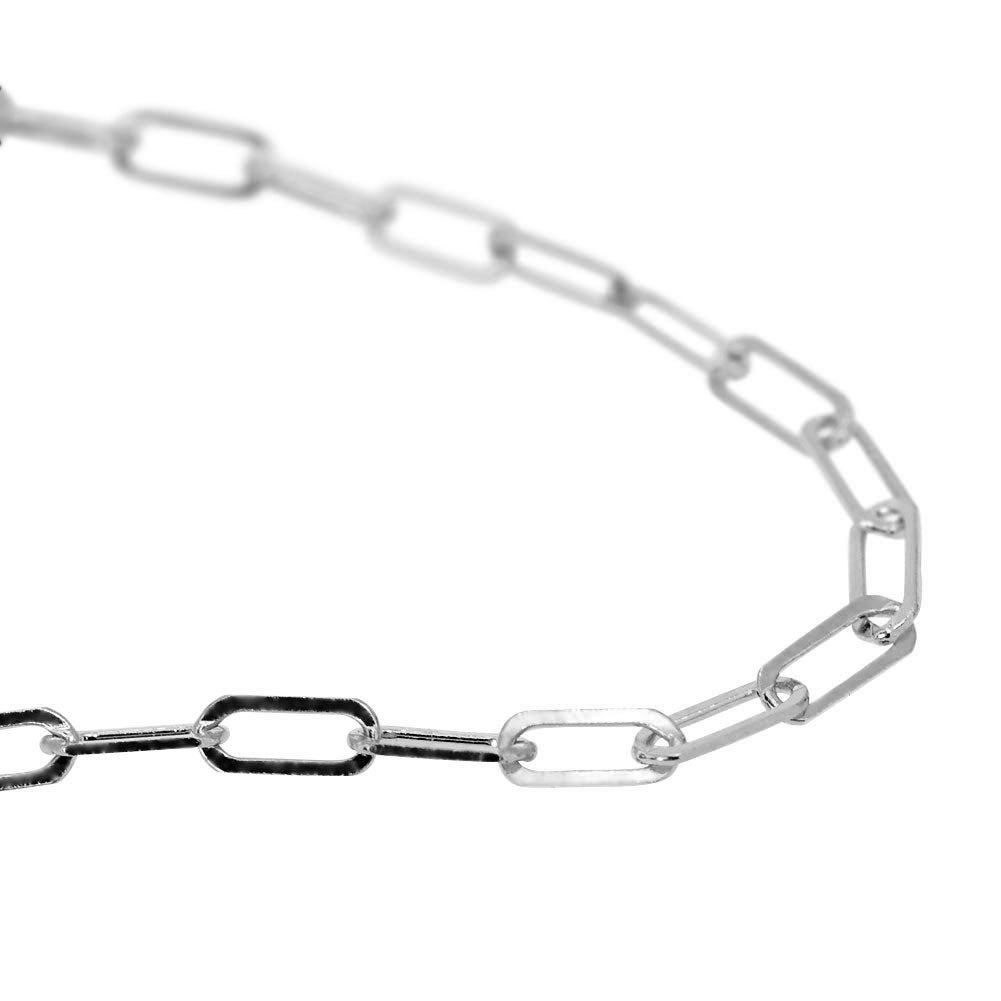 ブレスレット メンズ 純プラチナ ペーパークリップ チェーンブレスレット チェーン 幅2.2mm プラチナ999 ユニセックス pt999 メンズブレスレット (品番 p-c-b-pt-m)