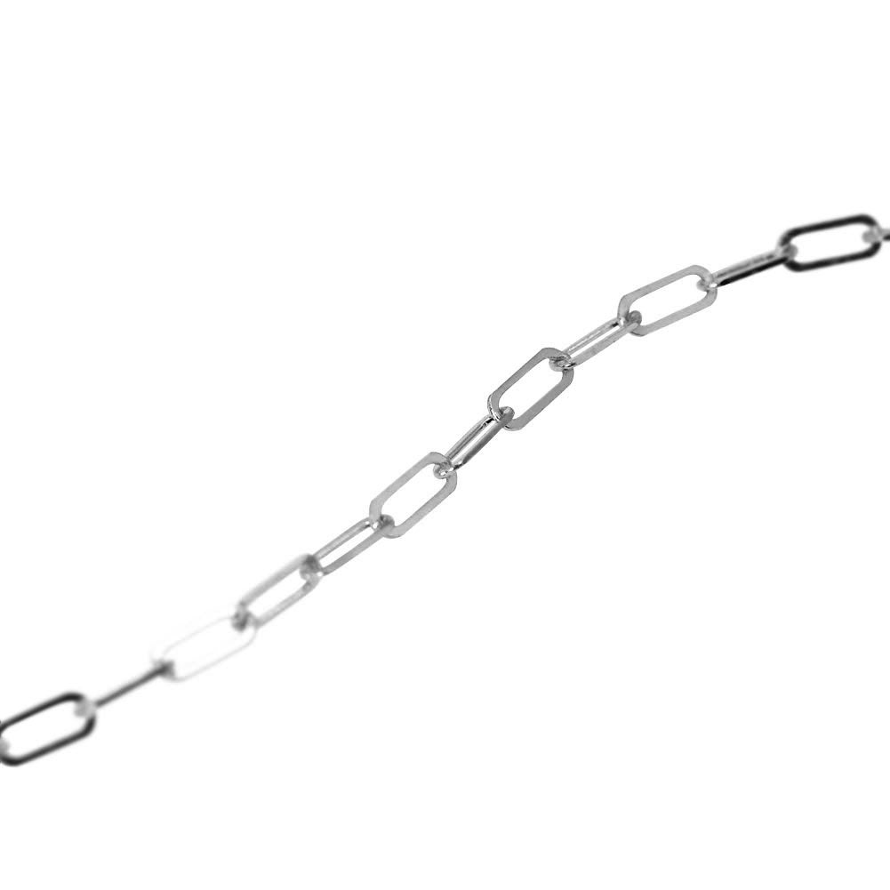 ブレスレット メンズ 純プラチナ ペーパークリップ チェーンブレスレット チェーン 幅2.2mm プラチナ999 ユニセックス pt999 メンズブレスレット (品番 p-c-b-pt-m)