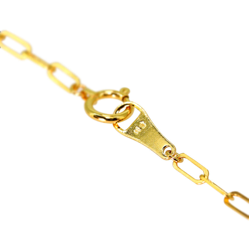 純金 ネックレス ペーパークリップ チェーン 24k メンズ K24 イエローゴールド 24金 幅2.2mm ユニセックス K18YG メンズネックレス (品番 p-c-n-k24-m)