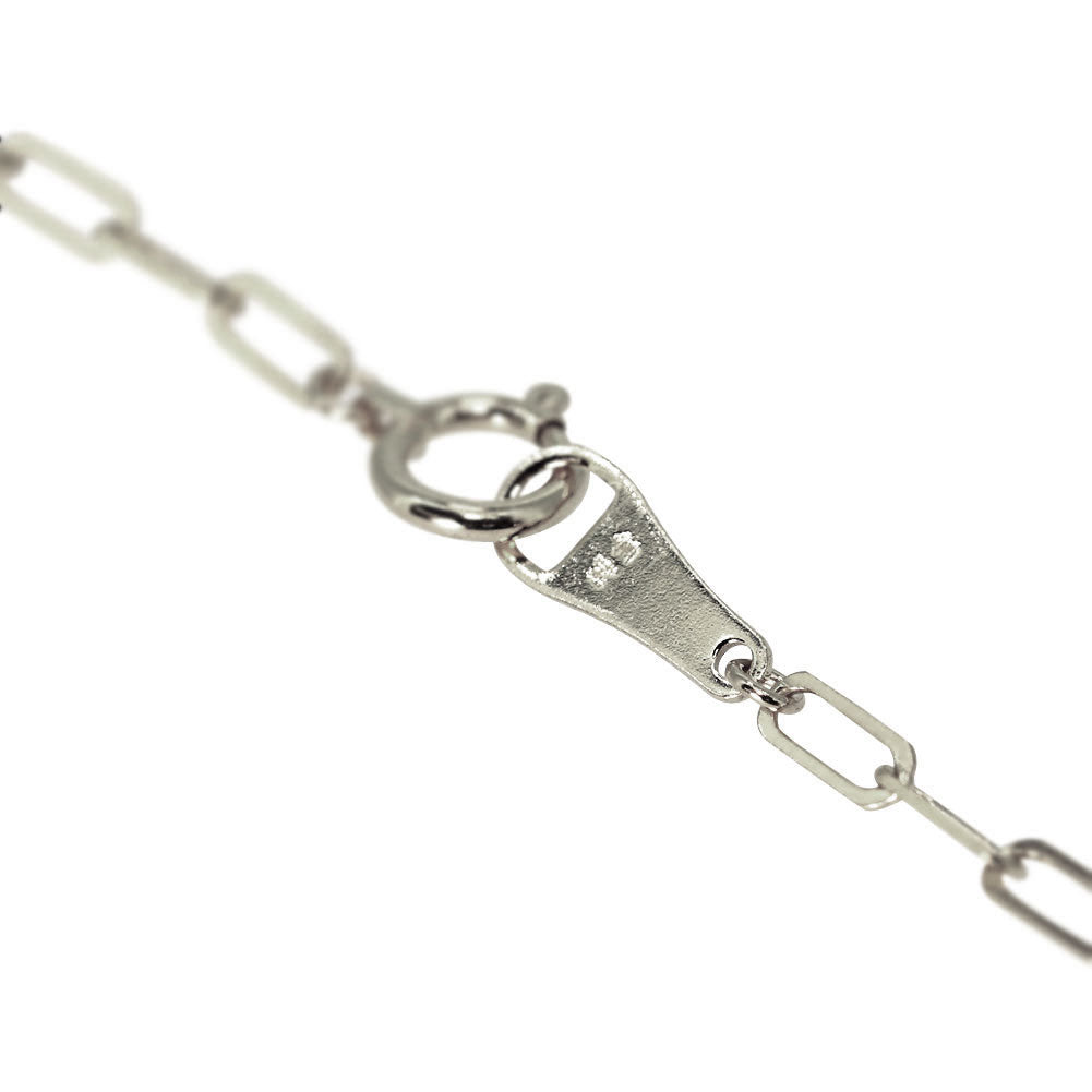 純プラチナ ペーパークリップ ネックレス チェーン pt999 レディース pt プラチナ 幅2.2mm ユニセックス プラチナ999 レディースネックレス (品番 p-c-n-pt-l)