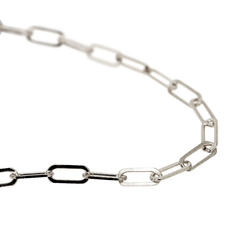 純プラチナ ペーパークリップ ネックレス チェーン pt999 レディース pt プラチナ 幅2.2mm ユニセックス プラチナ999 レディースネックレス (品番 p-c-n-pt-l)