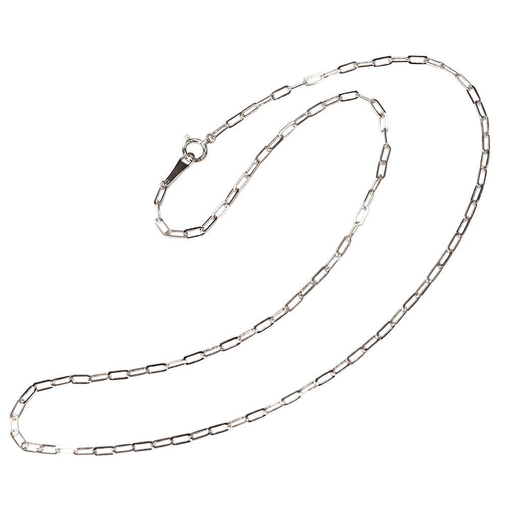 純プラチナ ペーパークリップ ネックレス チェーン pt999 レディース pt プラチナ 幅2.2mm ユニセックス プラチナ999 レディースネックレス (品番 p-c-n-pt-l)