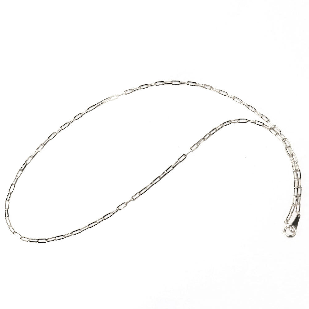 純プラチナ ペーパークリップ ネックレス チェーン pt999 レディース pt プラチナ 幅2.2mm ユニセックス プラチナ999 レディースネックレス (品番 p-c-n-pt-l)