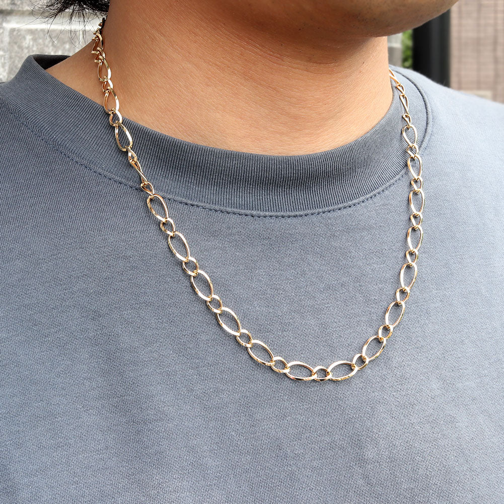 レディース ネックレス ボリュームチェーン 18金 ルビド チェーン 中空 K18 ゴールド 軽い チェーンネックレス かっこいい おしゃれ ジュエリー (品番 rubido-h-11-k18-l)