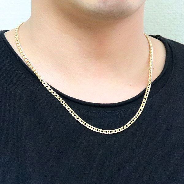 メンズ ネックレス K18YG 中空 喜平チェーン 18金 ダブル イエローゴールド 喜平 K18 中空ダブル 男性 大人 メンズジュエリー (品番 w-k-070-50-k18)