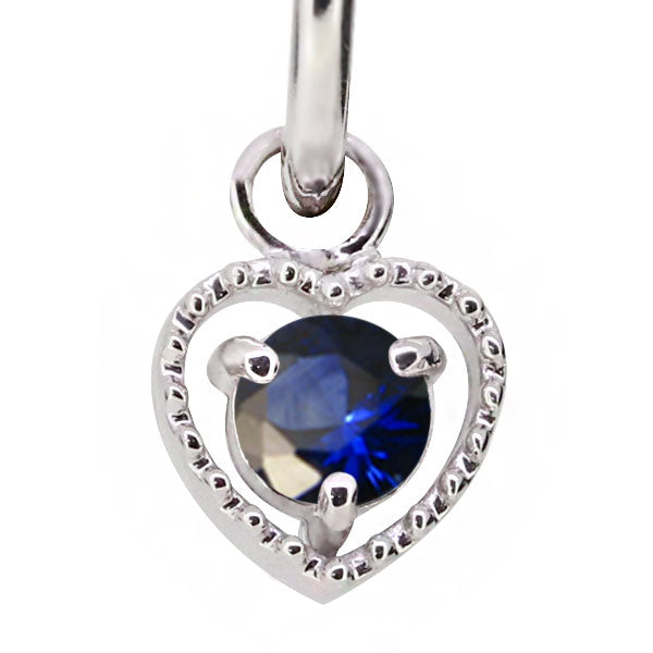 フープイヤリング レディース ハート 一粒 イヤーカフ 選べる誕生石 K10 K18 PT900 揺れる 天然石 Heart Hoop Earring 両耳セット オープンハート