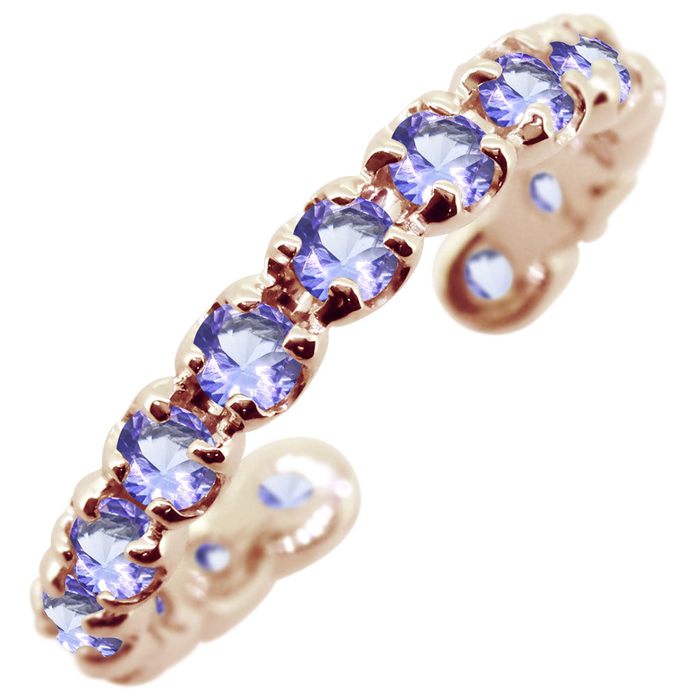 イヤカフ レディース エタニティ 選べる誕生石 天然石 k10 k18 pt900 片耳 重ね付け イヤーカフ 誕生石 (品番 me-0024)