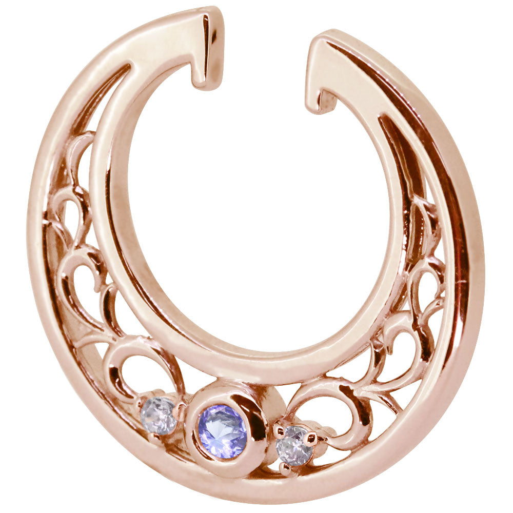 レディース イヤーカフ アラベスク 選べる誕生石 片耳 天然石 k10 k18 pt900 ダイヤモンド 唐草 (品番 me-0029)