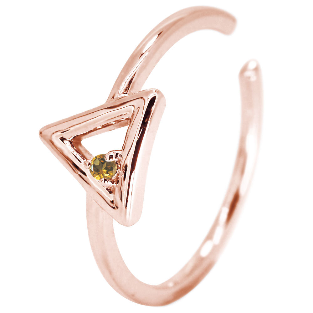 レディース ノンホールピアス イヤーカフ 選べる誕生石 幾何学 一粒 三角形 シンプル 細身 片耳 天然石 誕生石 K10 K18 PT900 (品番 me-0041)