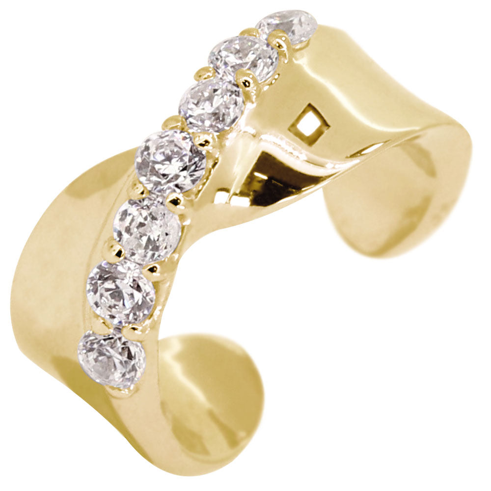 ダイヤモンド イヤーカフ レディース ツイスト 10金 18金 プラチナ シルバー 4月 誕生石 シンプル 重ね付け イヤカフ 小さめ 小ぶり 片耳用 (品番 me-0048-4)