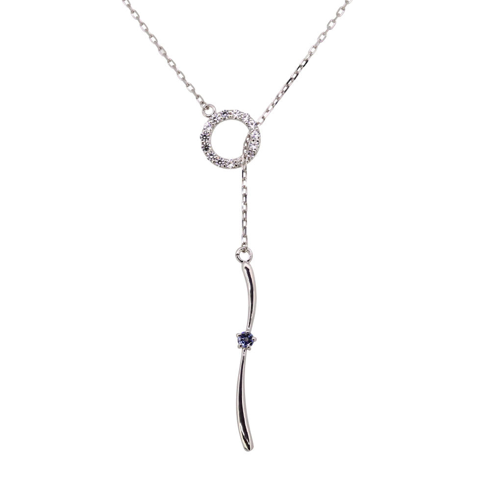 ネックレス ラリエット ロング Y字 レディース 一粒 シンプル ロングネックレス 希少石 ベニトアイト k10 k18 pt900 ダイヤモンド (品番 mh-0373-0375-beni)
