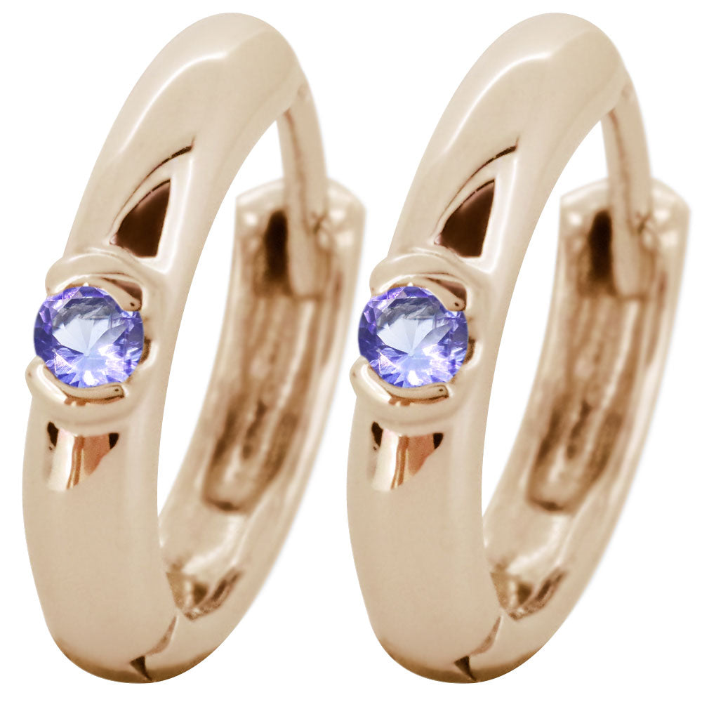 選べる誕生石 フープピアス レディース 中折れ式 一粒 シンプル ピアス フープ 天然石 10金 18金 プラチナ シルバー 両耳セット (品番 mp-0164-l)