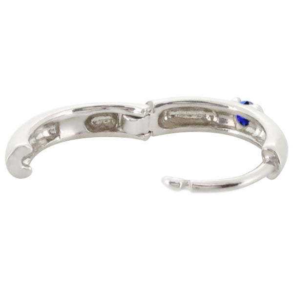 選べる誕生石 フープピアス メンズ 中折れ式 シンプル 一粒 ピアス フープ 誕生石 天然石 k10 k18 pt900 片耳