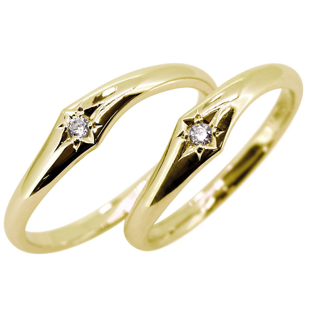 ダイヤモンド ペアリング 2本セット結婚指輪 pt900 K18 K10 SV925 指輪 マリッジリング カップル ペア リング 人気 おしゃれ (品番 mr-0389)