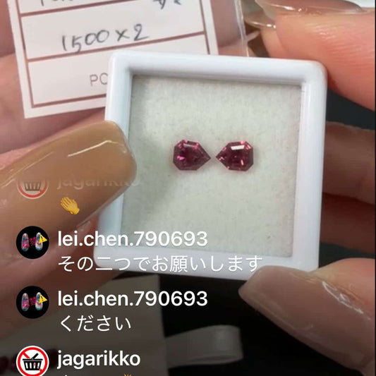 【lei.chen.790693様専用】ロードライトガーネット 2pce
