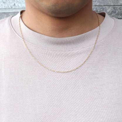 小豆チェーン 18金 メンズ ネックレス 中空 K18YG チェーンネックレス 中空チェーン ショート＆ロング 人気 おすすめ K18 ゴールド おしゃれ (品番 azuki-sl-h-050-k18-m)