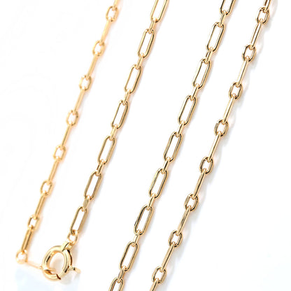 小豆チェーン 18金 メンズ ネックレス 中空 K18YG チェーンネックレス 中空チェーン ショート＆ロング 人気 おすすめ K18 ゴールド おしゃれ (品番 azuki-sl-h-050-k18-m)