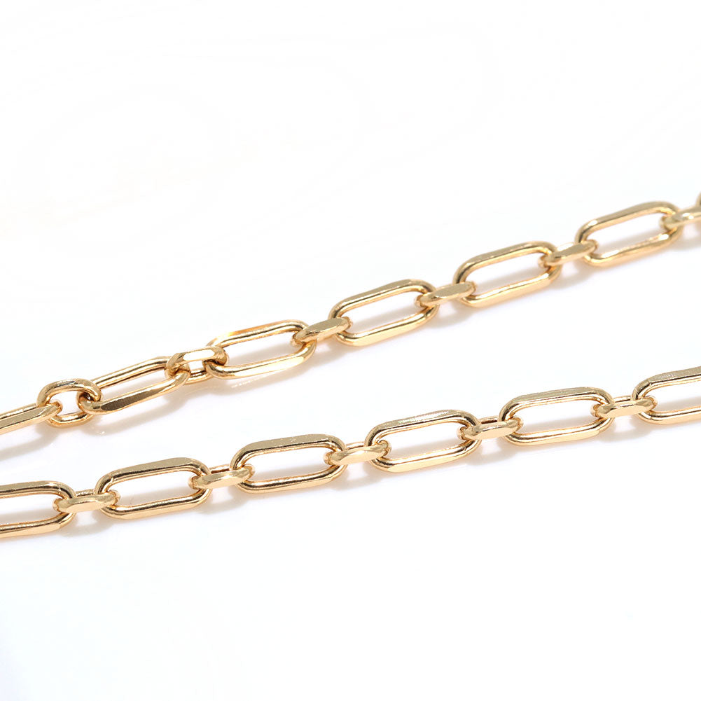 K18YG ブレスレット メンズ 小豆チェーン 18金 組み合わせ パーツ ショート＆ロング チェーン 地金 あずき  ブレス 男性 大人 つけっぱなし (品番 azuki-sl-h-065-18-k18-m)