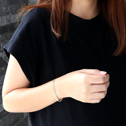 メンズ ブレスレット 18金 太め 中空 ビスマルク 5列 K18YG ゴールド チェーン アジャスター付き 2cm ブレス 男性 おしゃれ プレゼント (品番 bismarck-h-040-18-k18-m)