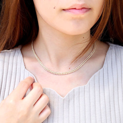 チェーンネックレス レディース K18YG クオーレ 中空 40cm 45cm 50cm チェーン 18金 女性 つけっぱなし 大人 プレゼント ジュエリー 上品 (品番 cuore-h-040-k18-l)