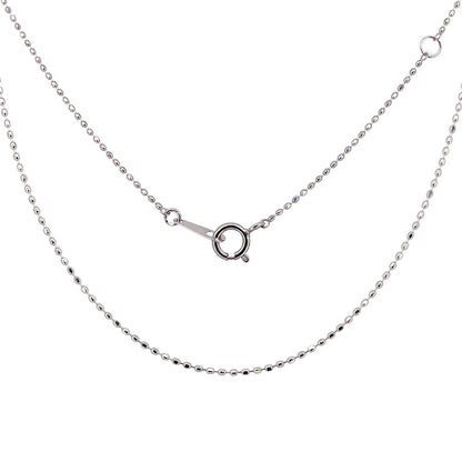 カットボールチェーン K10 K18 PT850 ネックレスチェーン チェーンのみ 40cm 0.8mm アジャスターカン付き  レディース チェーン (品番 cutball-08-chain)