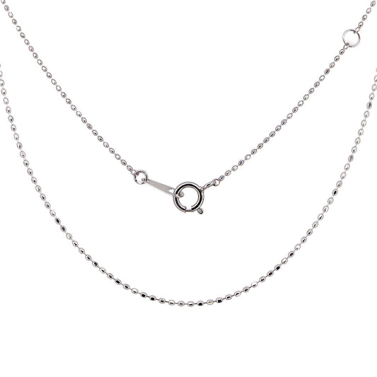 カットボールチェーン K10 K18 PT850 ネックレスチェーン チェーンのみ 40cm 0.8mm アジャスターカン付き  レディース チェーン (品番 cutball-08-chain)