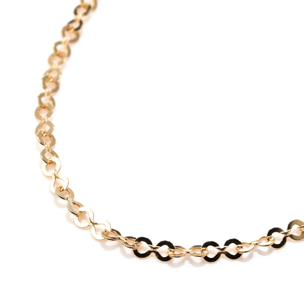 K18YG ブレスレット レディース チェーン K18 イエローゴールド エイトチェーン ブレス ユニセックス 地金 普段使い インフニティ プレゼント (品番 eight-030-18-k18)