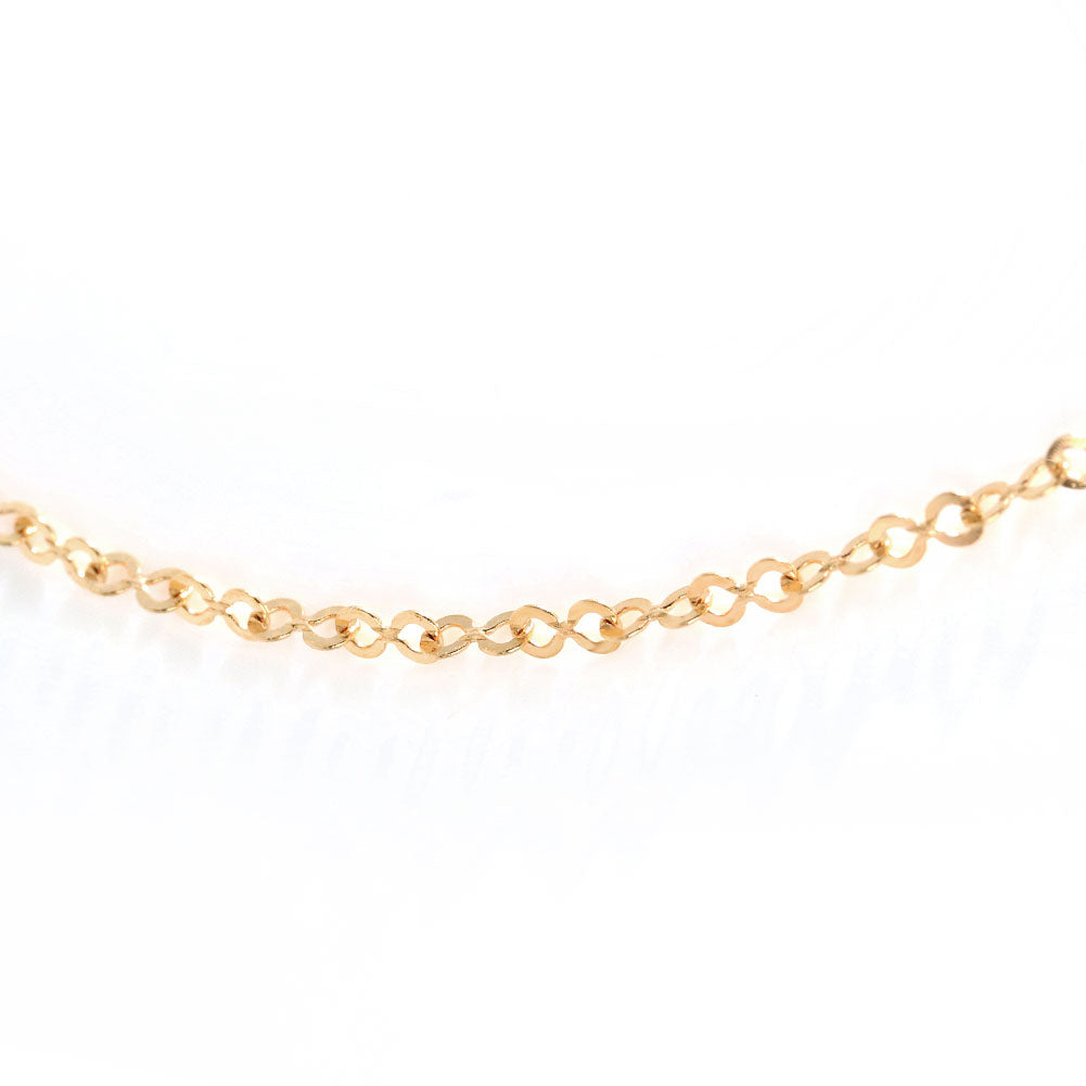 K18YG ブレスレット レディース チェーン K18 イエローゴールド エイトチェーン ブレス ユニセックス 地金 普段使い インフニティ プレゼント (品番 eight-030-18-k18)