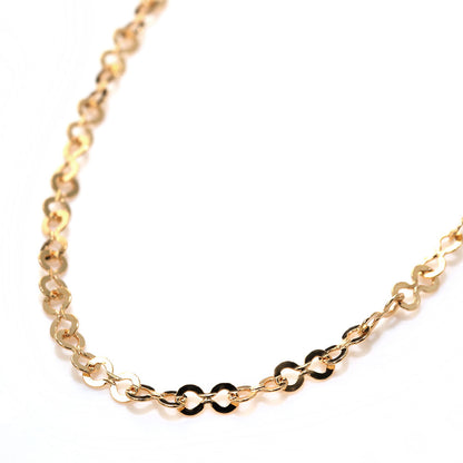 K18YG ブレスレット レディース チェーン K18 イエローゴールド エイトチェーン ブレス ユニセックス 地金 普段使い インフニティ プレゼント (品番 eight-030-18-k18)