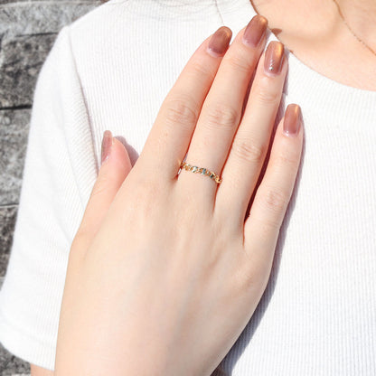 エクレア チェーン リング イエローゴールド 指輪 K18YG 18金 K18 レディース ユニセックス 地金 シンプル 定番 ペア お揃い 贈り物 イタリア製 (品番 ekurea-r-065-k18)