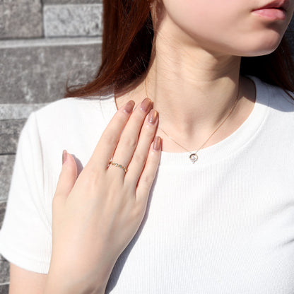 エクレア チェーン リング イエローゴールド 指輪 K18YG 18金 K18 レディース ユニセックス 地金 シンプル 定番 ペア お揃い 贈り物 イタリア製 (品番 ekurea-r-065-k18)