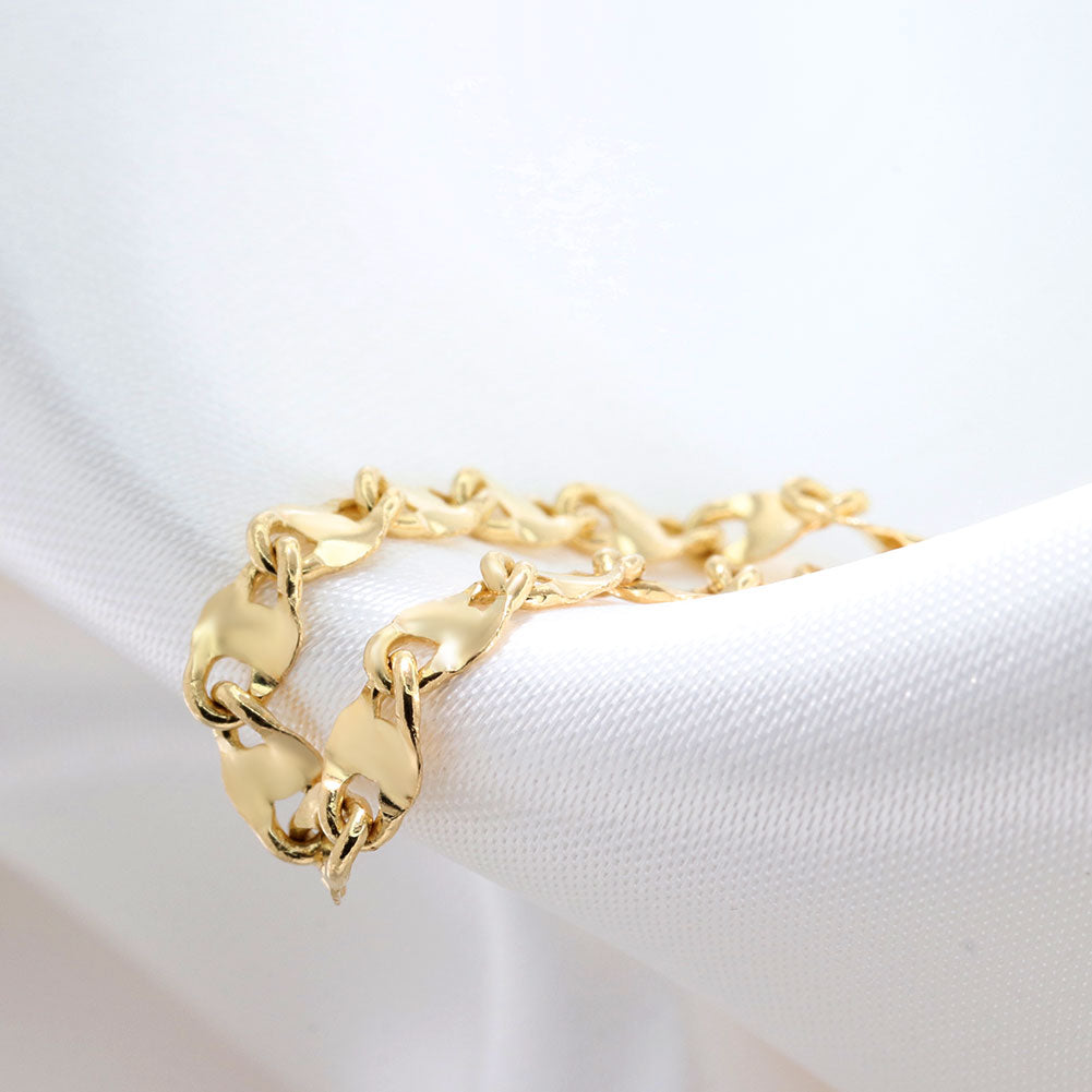 エクレア チェーン リング イエローゴールド 指輪 K18YG 18金 K18 レディース ユニセックス 地金 シンプル 定番 ペア お揃い 贈り物 イタリア製 (品番 ekurea-r-065-k18)